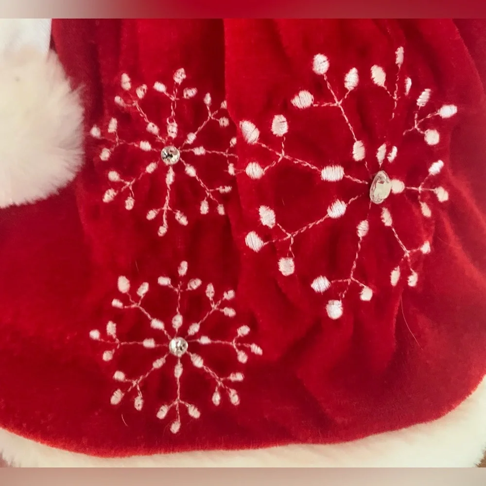 Dog Red and White Pet Christmas Outfit